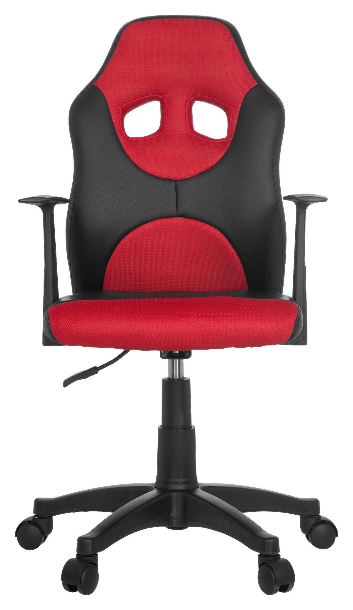 Mladinski Vrtljivi Stol Kid Racer, Črna, Rdeča - rdeča/črna, Basics, umetna masa (54/90-100/48cm) - MID.YOU