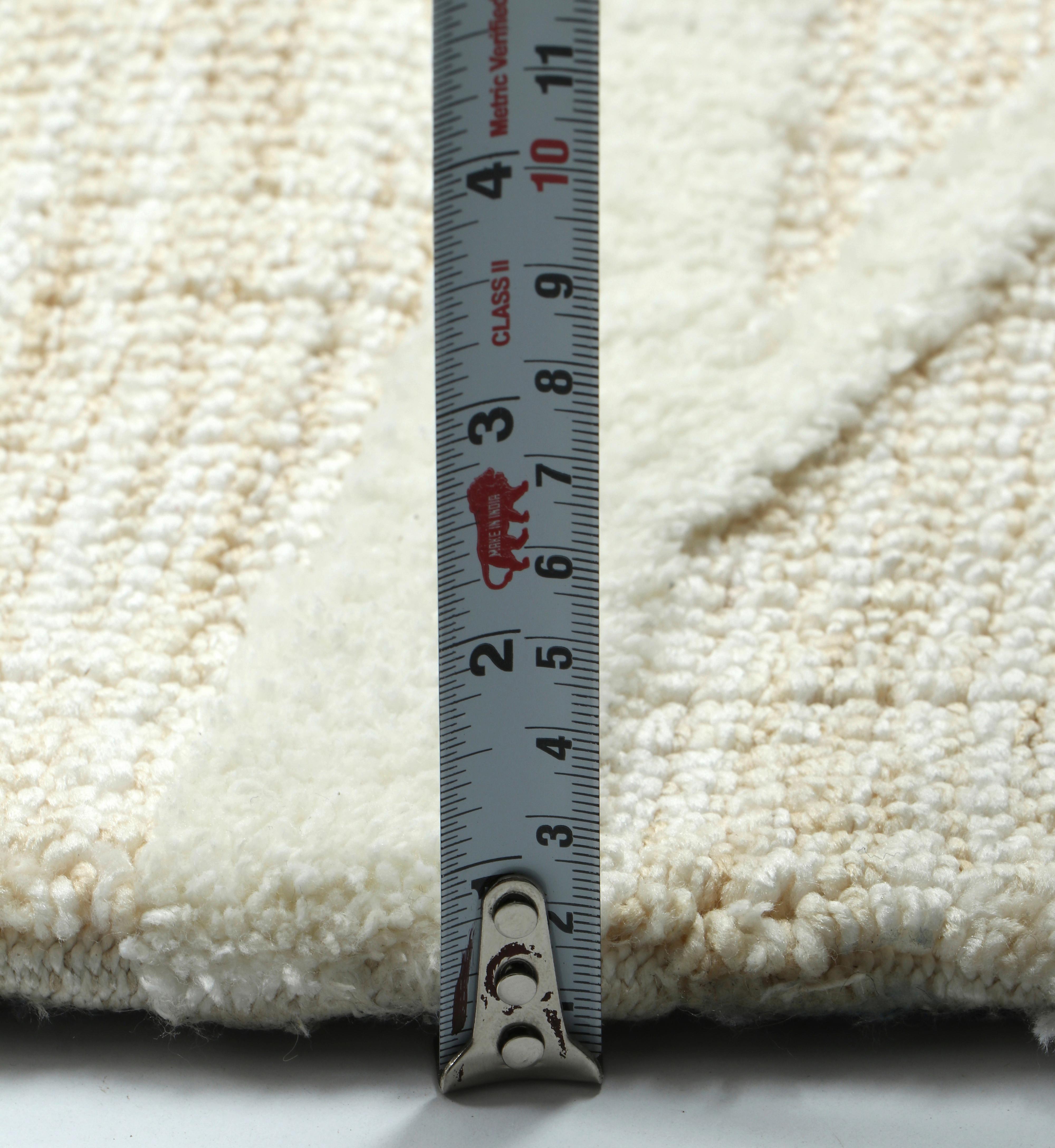 Teppich Verona Cutloop Weiß/Beige ca. 190x290cm - Beige/Weiß, Basics, Textil (190/290cm)