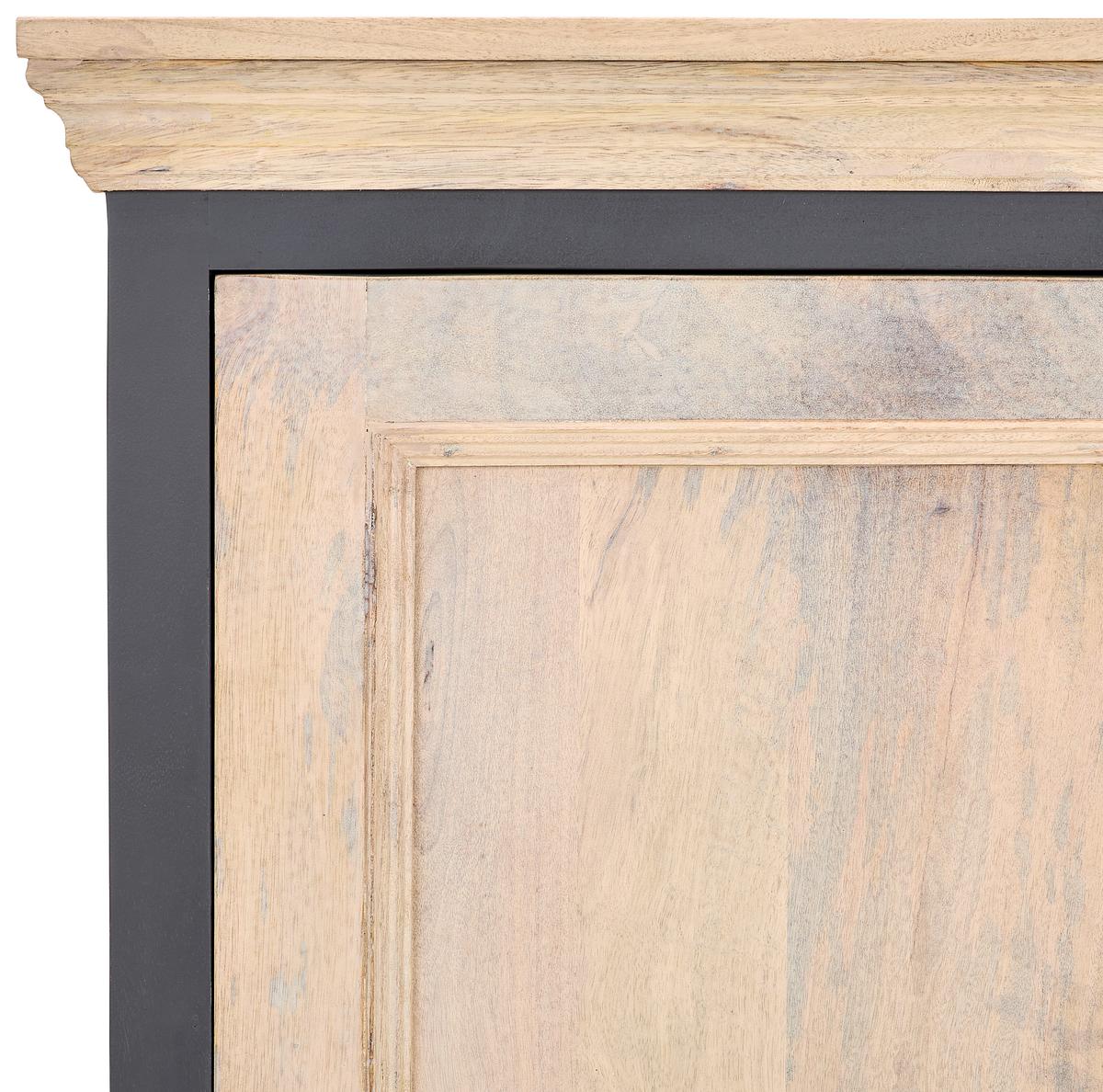KOMODA WYSOKA HIGHBOARD - kolor naturalny/czarny, Natur, metal/drewno (100/145/40cm) - Livetastic