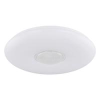 LED-Deckenleuchte Sully in Weiß/Opal max. 40 Watt - Klar/Opal, Design, Glas/Kunststoff (48,5/7,2cm) - Globo
