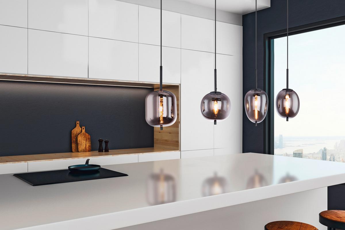 LAMPA WISZĄCA 15345-4LU *SBN* - Lifestyle, metal/szkło (100/18,5/120cm) - Novel