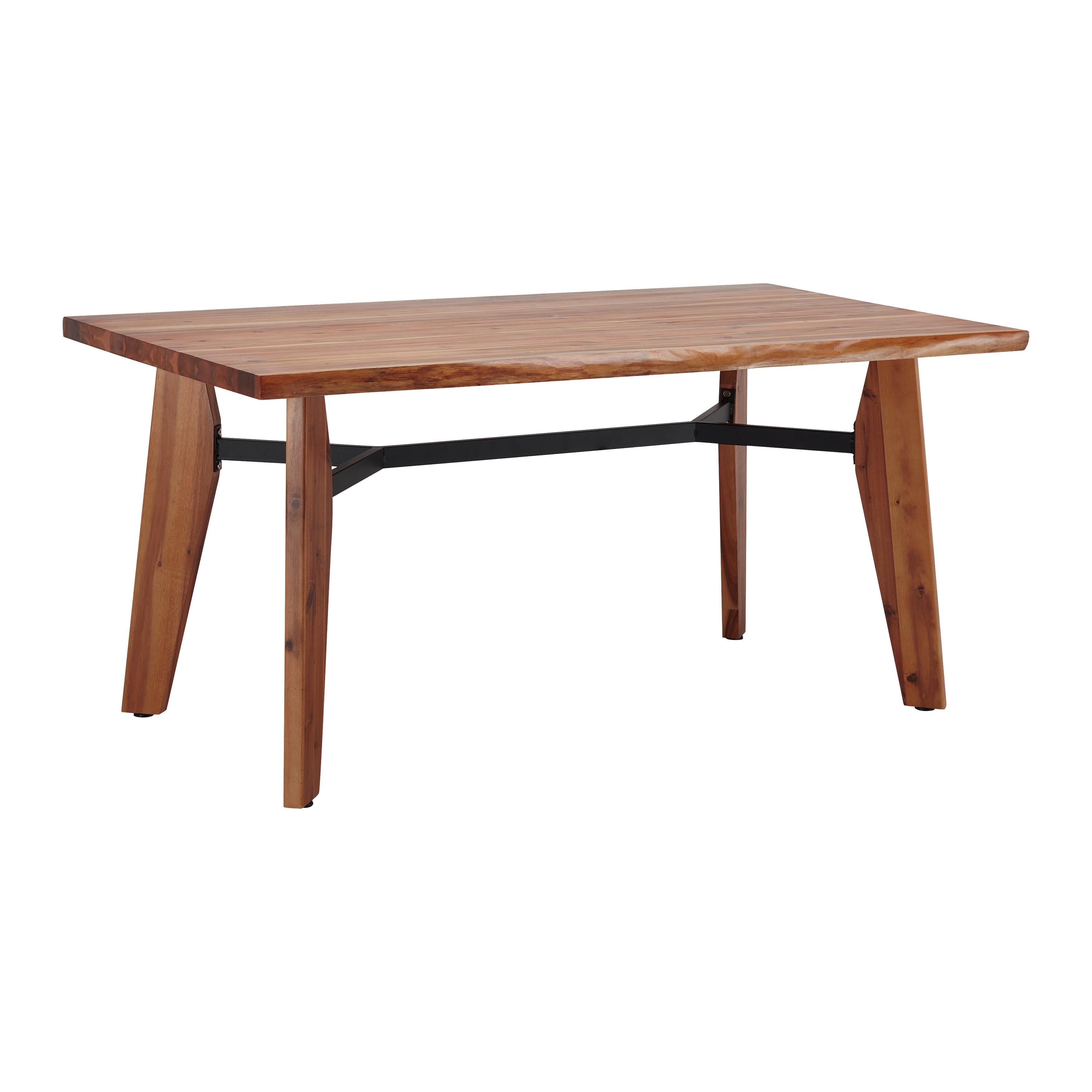 STÓŁ DO JADALNI JASPER - kolor akacjowy/czarny, Modern, metal/drewno (160/90/75cm) - Bessagi Home