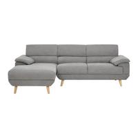 Ecksofa, dunkelgrau, "Sandra" - Dunkelgrau, MODERN, Holz/Textil (246/155/86cm) - Bessagi Home