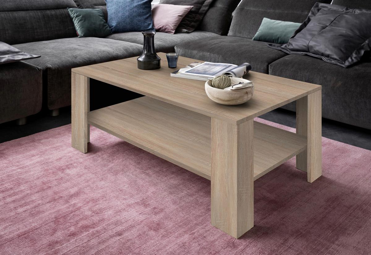 Dohányzóasztal Tölgy Színű Gina - tölgyfa színű/Sonoma tölgy, Konventionell, faalapú anyag (100/37,5/50cm)