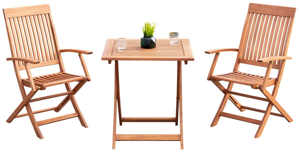 Set Za Balkon Comodoro, Masivno - rjava, Konvencionalno, les - Gardenson