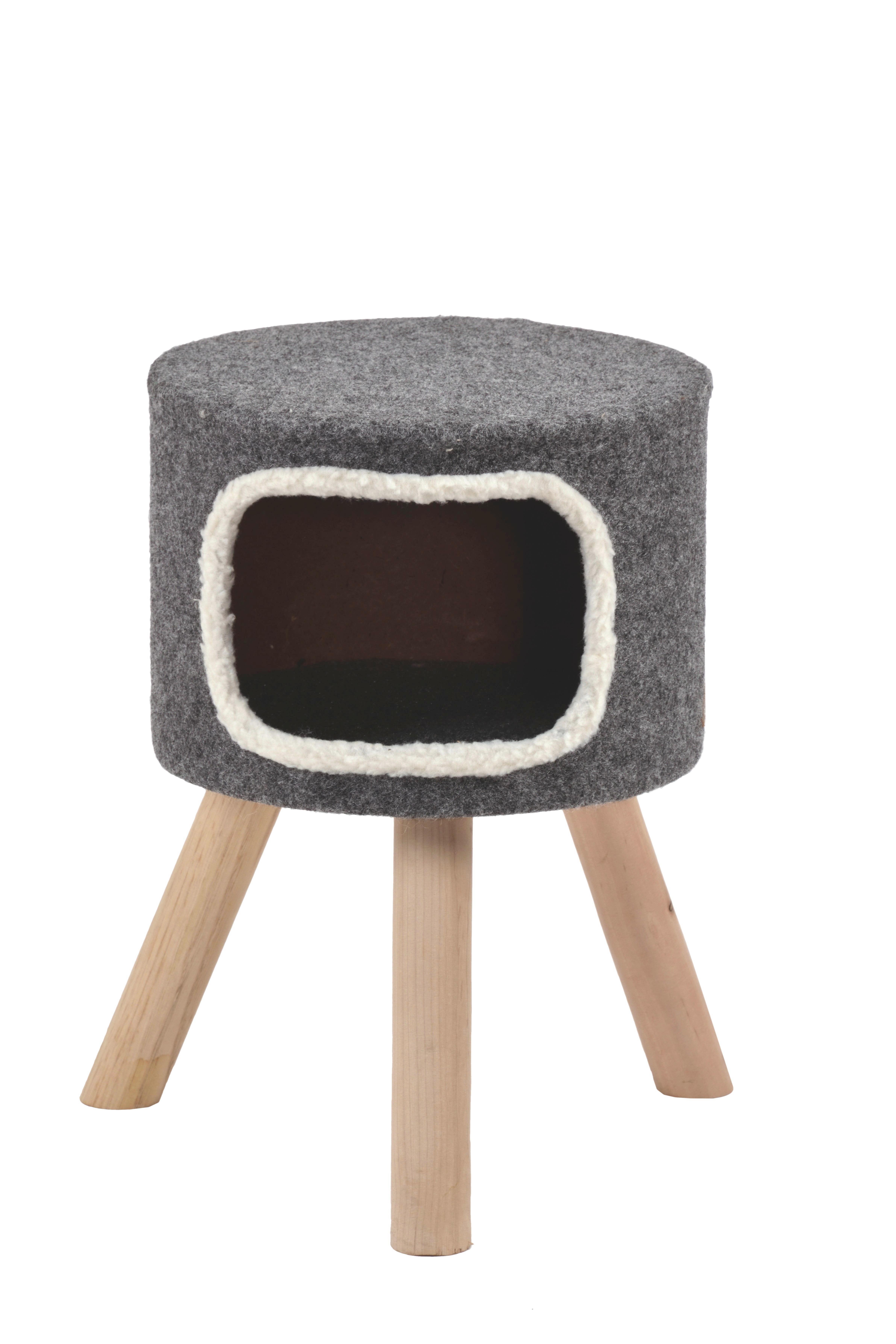 Katzenhaus in Grau 'Easy' ca. 42x50 cm - Naturfarben/Grau, Basics, Kunststoff (42/50cm)