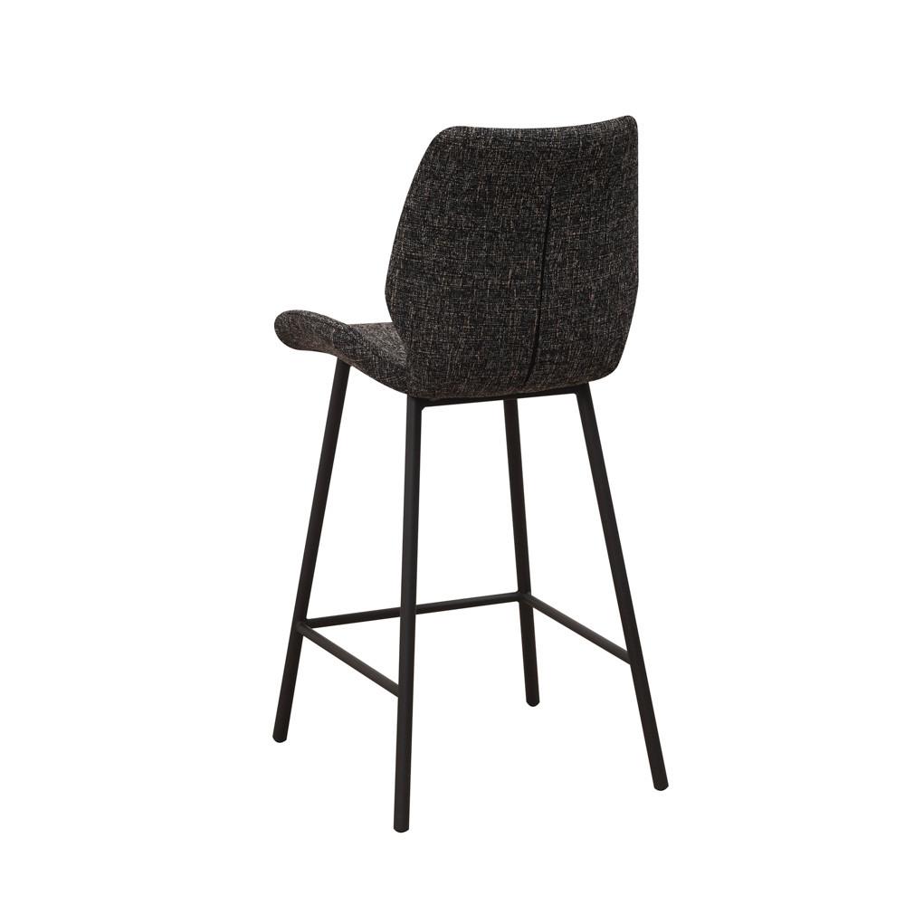BARHOCKER-SET BARRON - Schwarz, Design, Textil/Metall (47/99/55cm) - MID.YOU