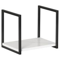 Badezimmerregal New York Weiss/Schwarz 33x28 cm - Schwarz/Weiß, MODERN, Holzwerkstoff/Metall (33/28/28cm) - MID.YOU