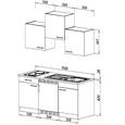 Küchenblock ECONOMY 150 - Eichefarben/Weiß, KONVENTIONELL, Holzwerkstoff (150/200/60cm) - Livetastic Küchenblock ECONOMY 150 - Eichefarben/Weiß, KONVENTIONELL, Holzwerkstoff (150/200/60cm) - Livetastic