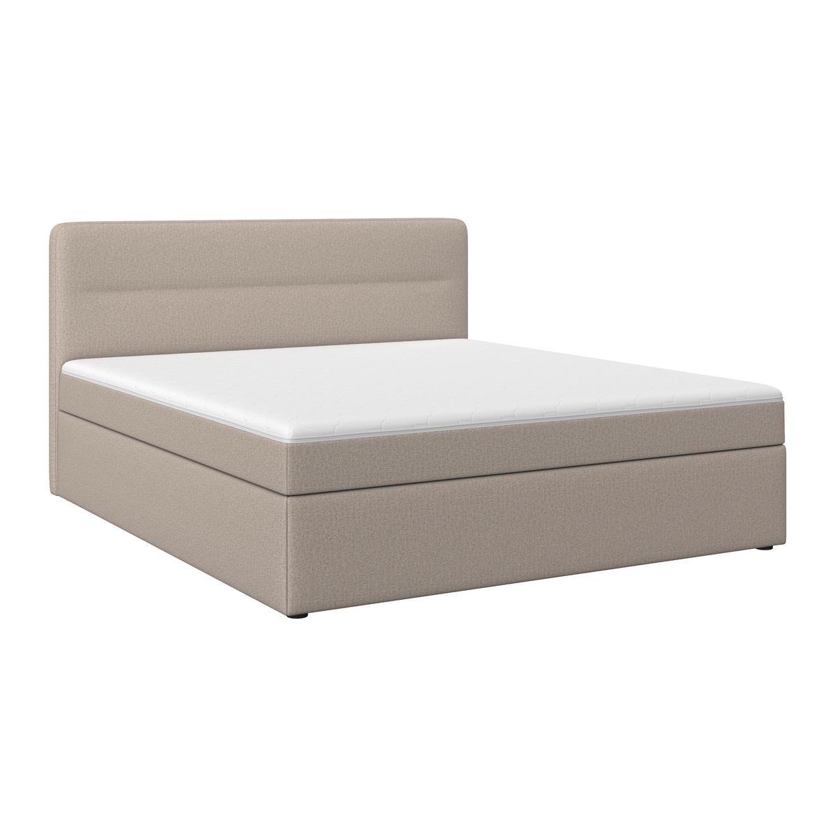 Boxbett Marco ca. 180x200 cm Taupe - Taupe/Schwarz, MODERN, Holz/Kunststoff (180/200cm) - Bessagi Home