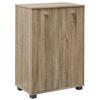 Schuhschrank Taja ca.60x90x35cm Sonoma Eiche - Silberfarben/Grau, KONVENTIONELL, Holzwerkstoff (60/90/35cm) - MID.YOU