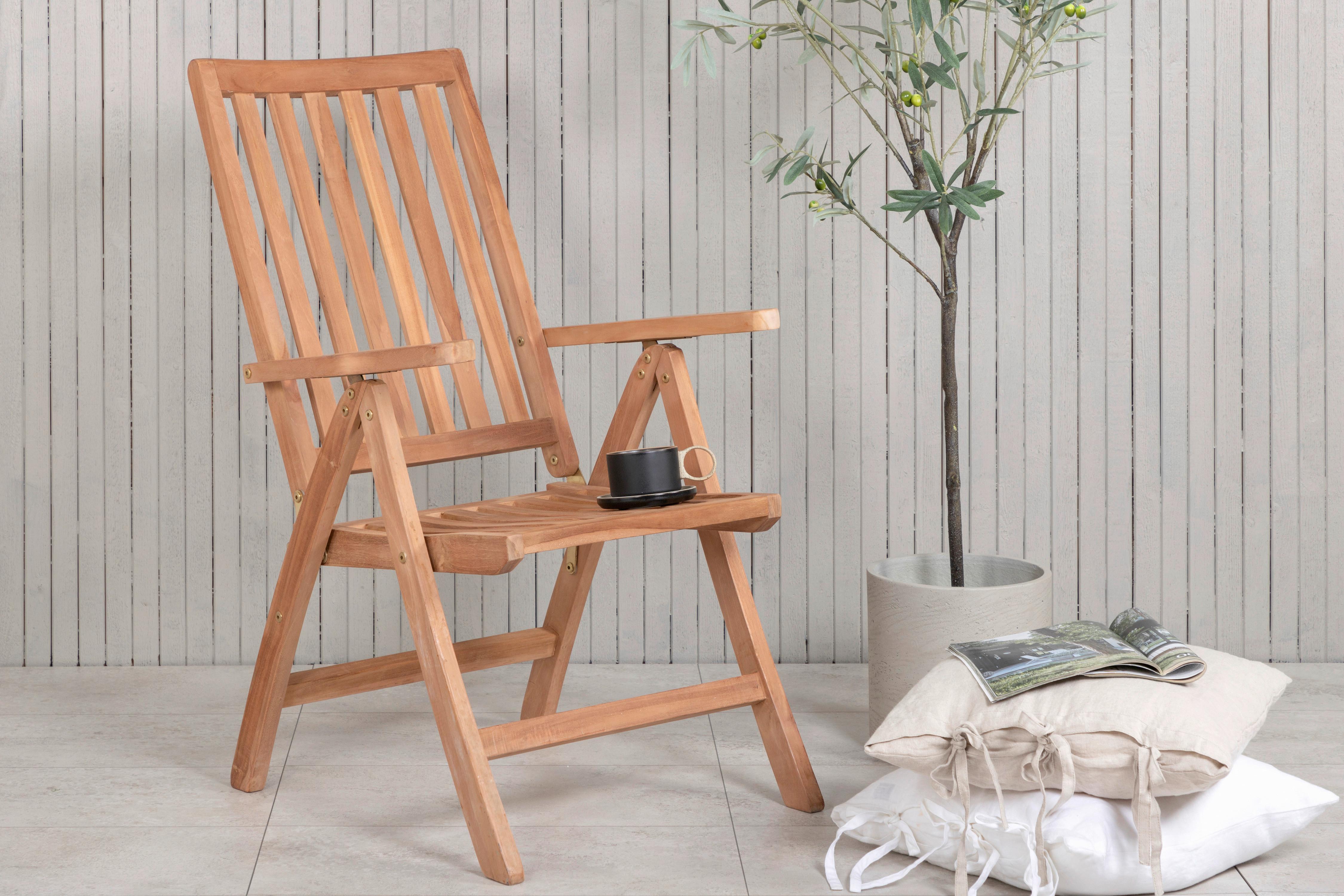 Klappstuhl Kenya ca. 62x105x73 cm Teakholz - Teakfarben, KONVENTIONELL, Holz (62/105/73cm) - Gardenson