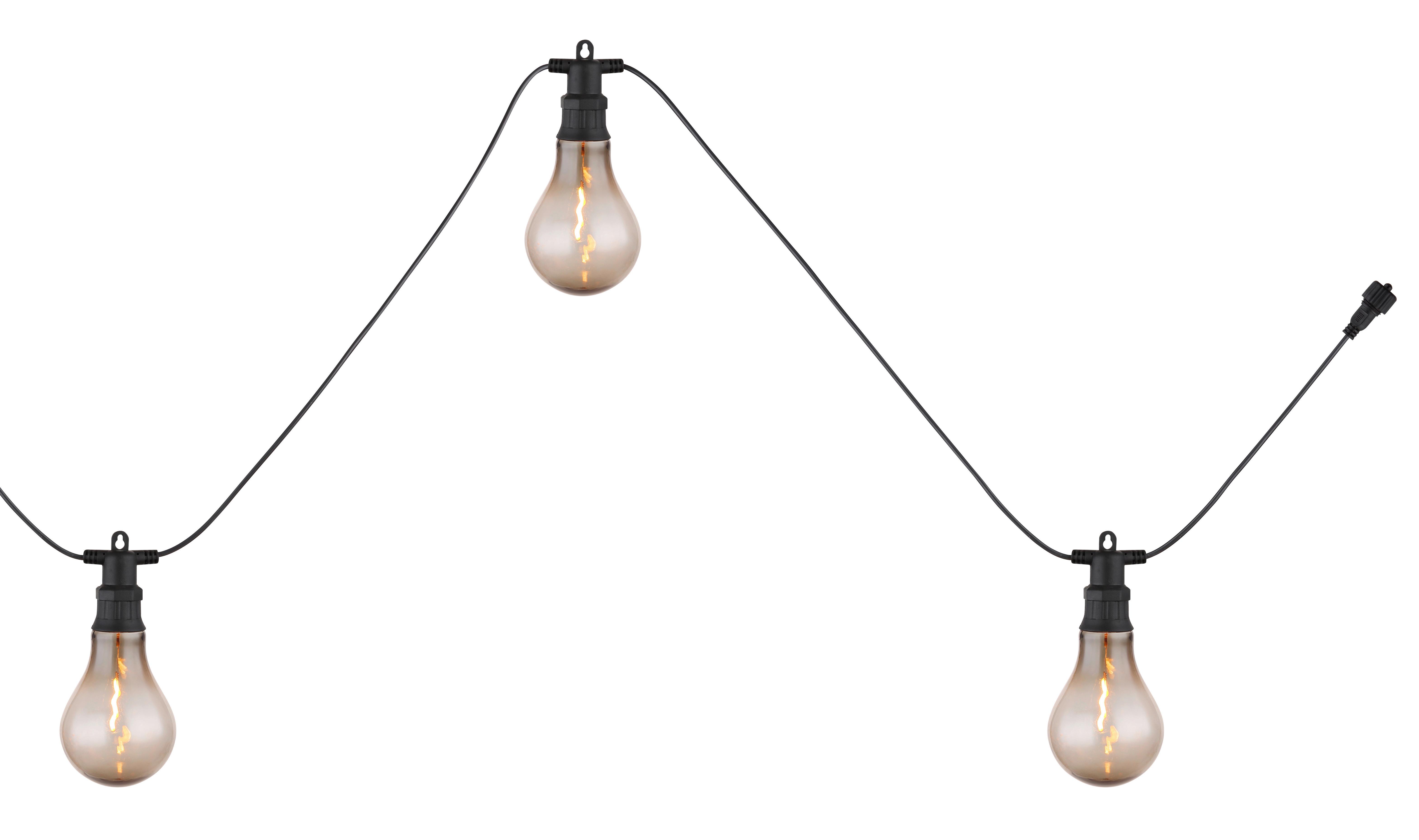 Lichterkette 3415 Rauchfarben max. 0,34 Watt - Schwarz, Basics, Kunststoff (750/8/12cm) - Globo