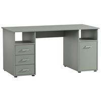 Schreibtisch Niels 1500 Petrol - Silberfarben/Petrol, MODERN, Holzwerkstoff/Kunststoff (150/70/70cm) - MID.YOU