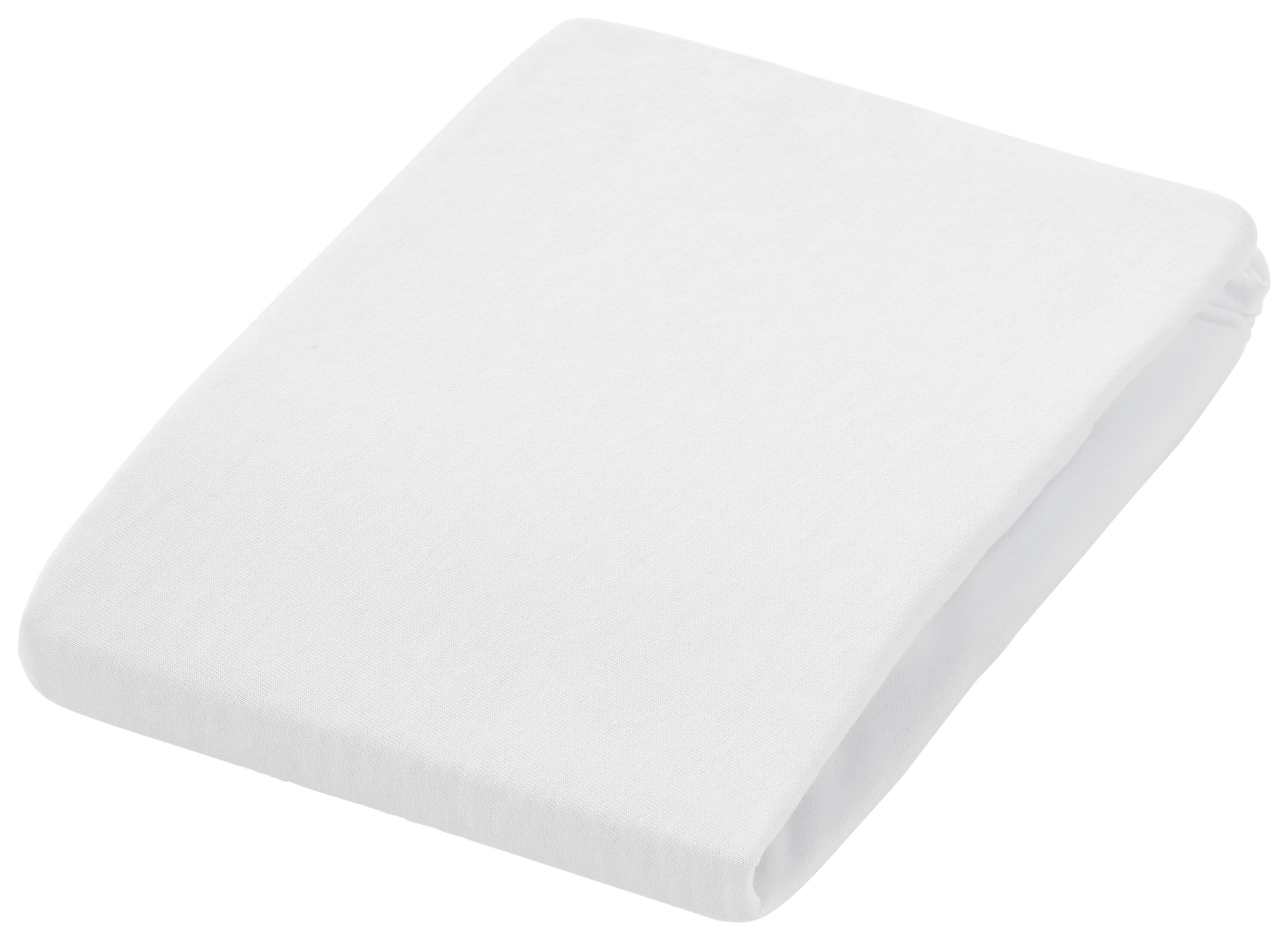 PRZEŚCIERADŁO Z GUMKĄ JERSEY FITTED SHEET - biały, Basics, tkanina (60-70/120-140cm) - Patinio