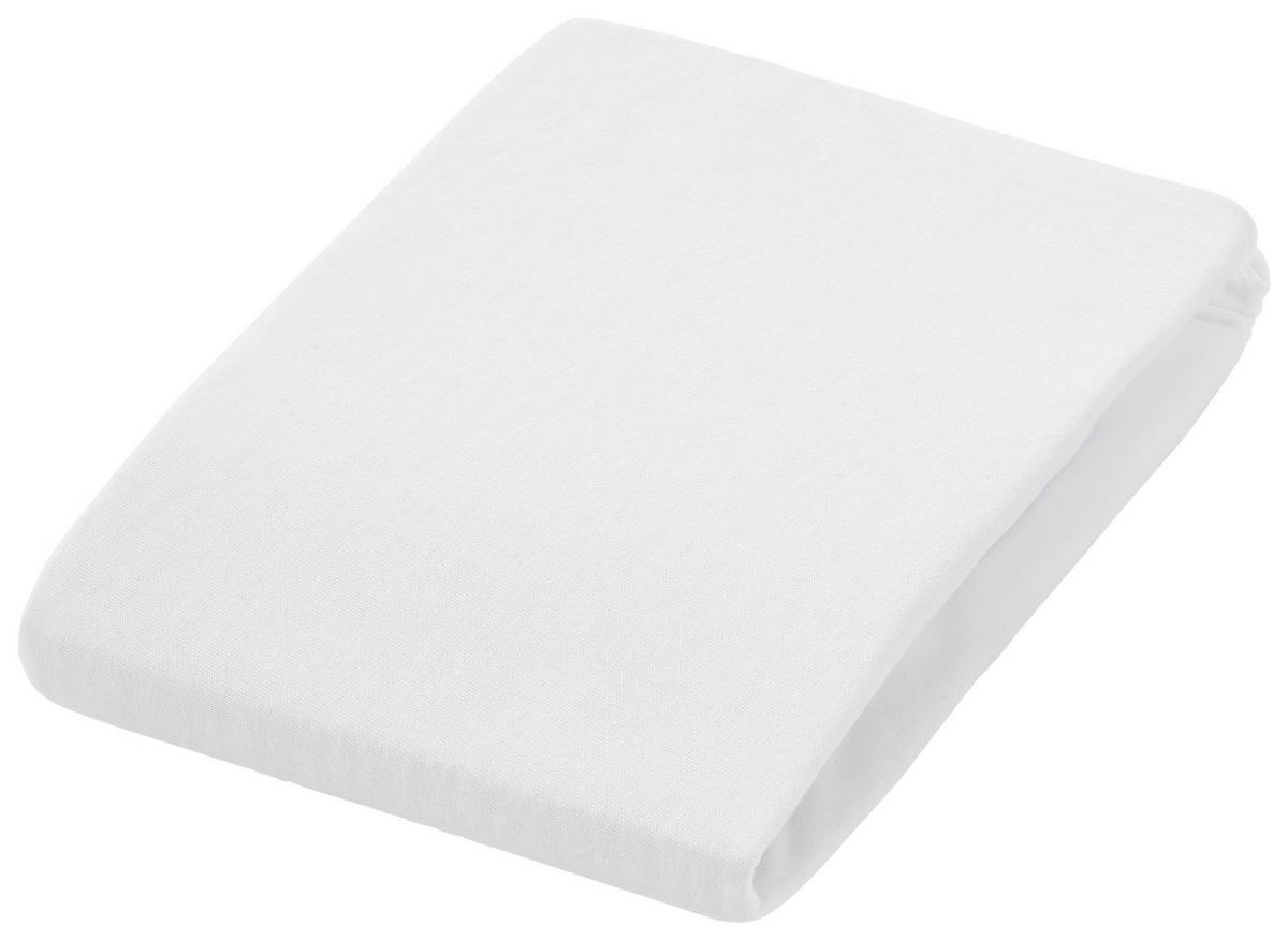 PRZEŚCIERADŁO Z GUMKĄ JERSEY FITTED SHEET - biały, Basics, tkanina (60-70/120-140cm) - Patinio