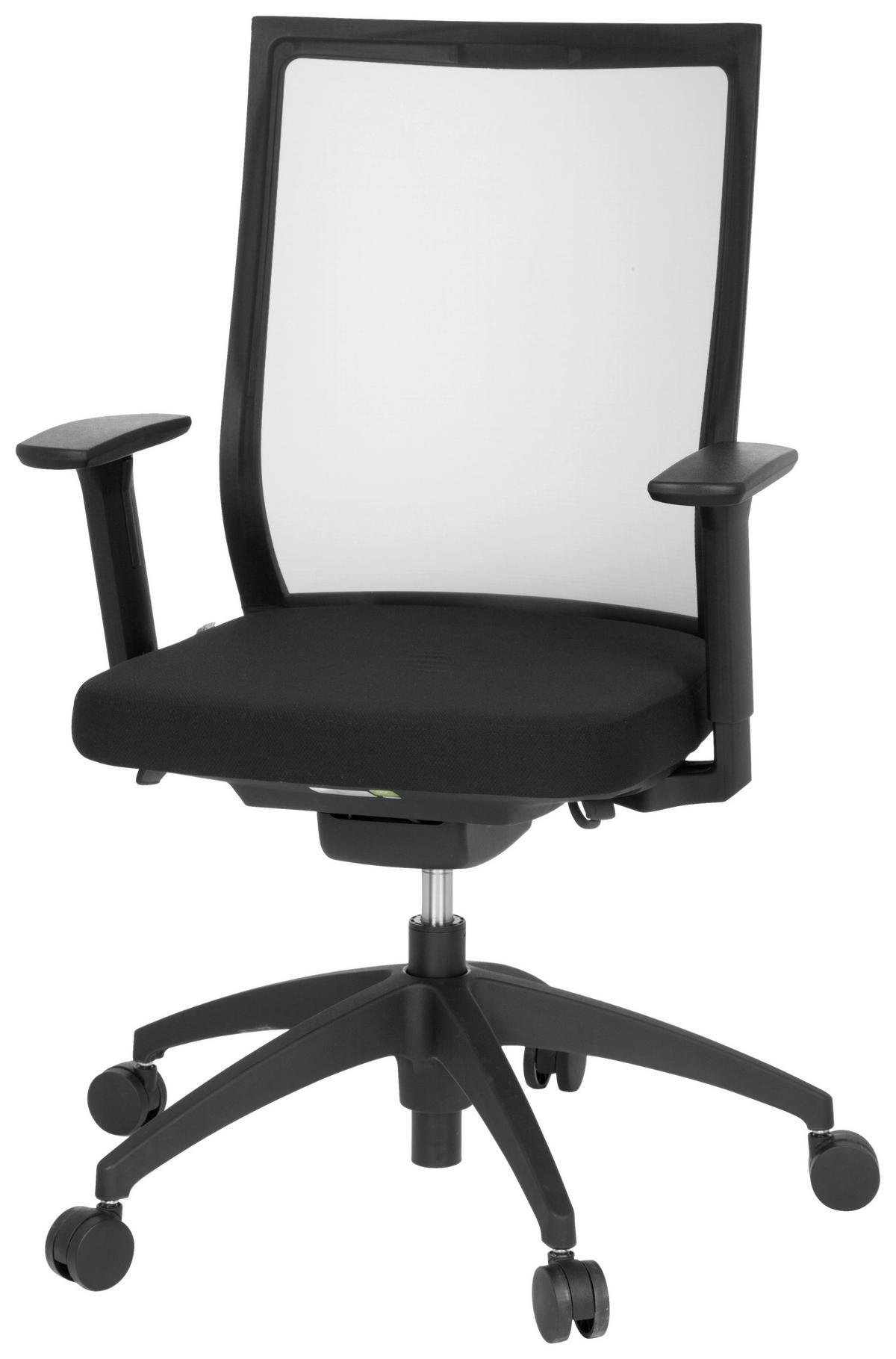 Pisarniški Stol Aspen, Črna - barve kroma/črna, Moderno, umetna masa/tekstil (63/106/55cm) - MID.YOU