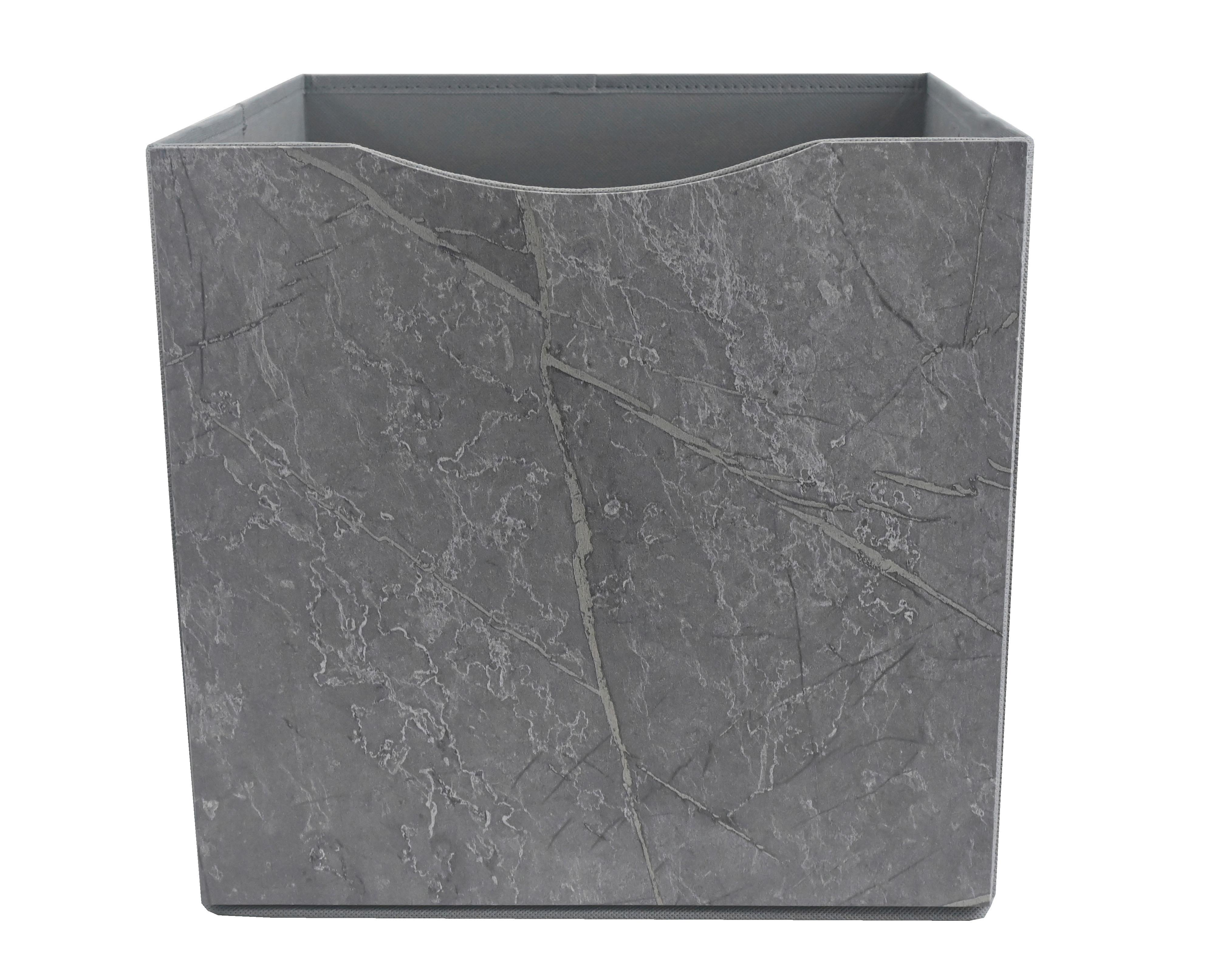 Zložljiv Zaboj Betty - siva, Konvencionalno, tekstil/leseni material (33/33/32cm) - Mömax