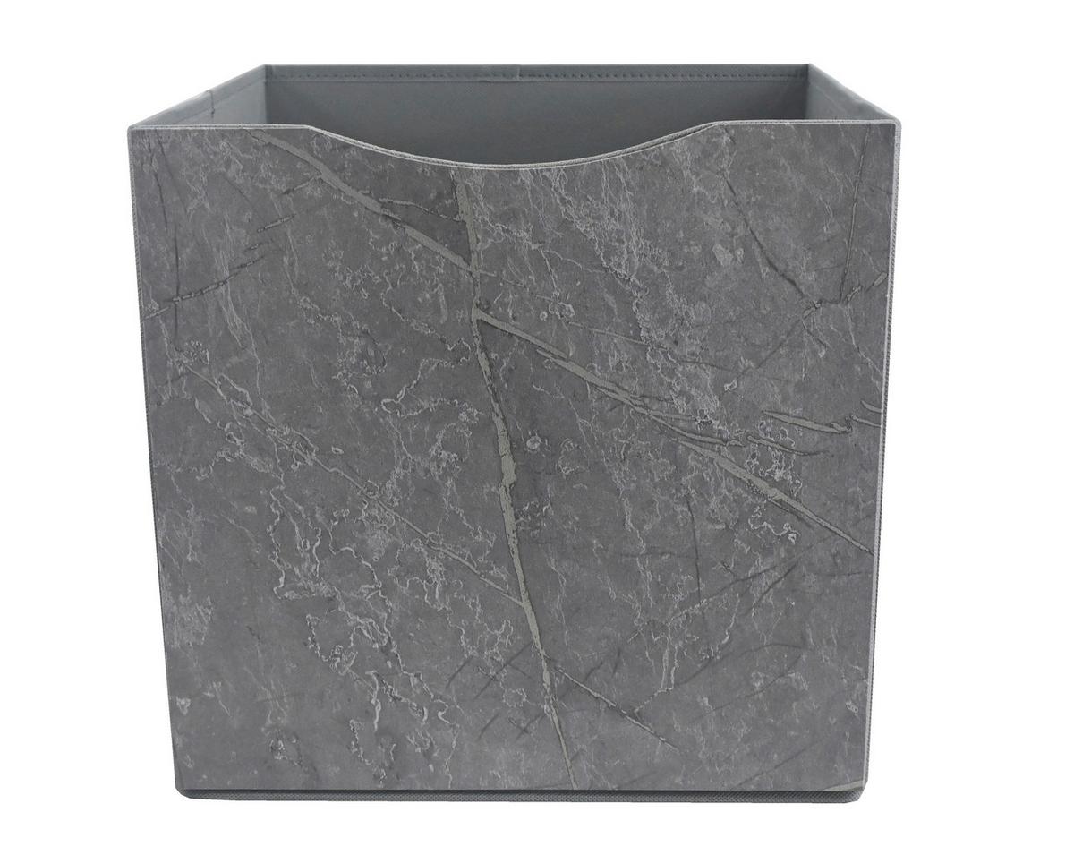 Zložljiv Zaboj Betty - siva, Konvencionalno, tekstil/leseni material (33/33/32cm) - Mömax