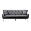 Bigsofa Liliana Dunkelgrau Samt - Dunkelgrau/Roségold, MODERN, Holz/Textil (227/95/93cm) - Bessagi Home