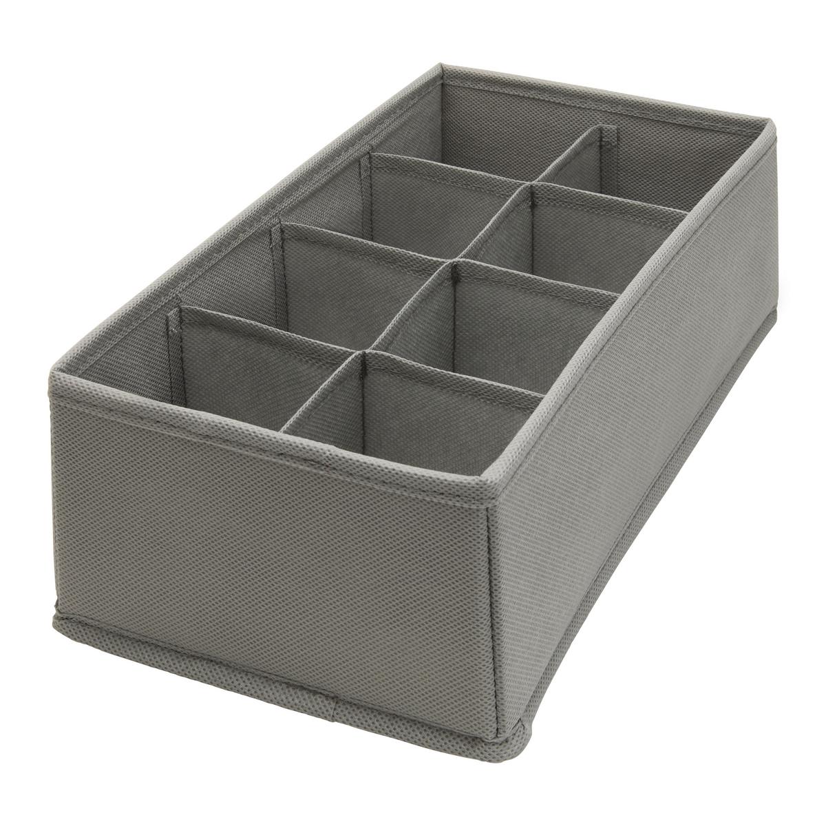 Set de cutii pentru depozitare Monk - gri închis, Modern, hârtie/textil - Mömax