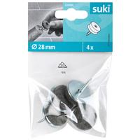 Filckorong 28mm 4db - ezüstszínű, műanyag/fém (2,8cm) - Suki