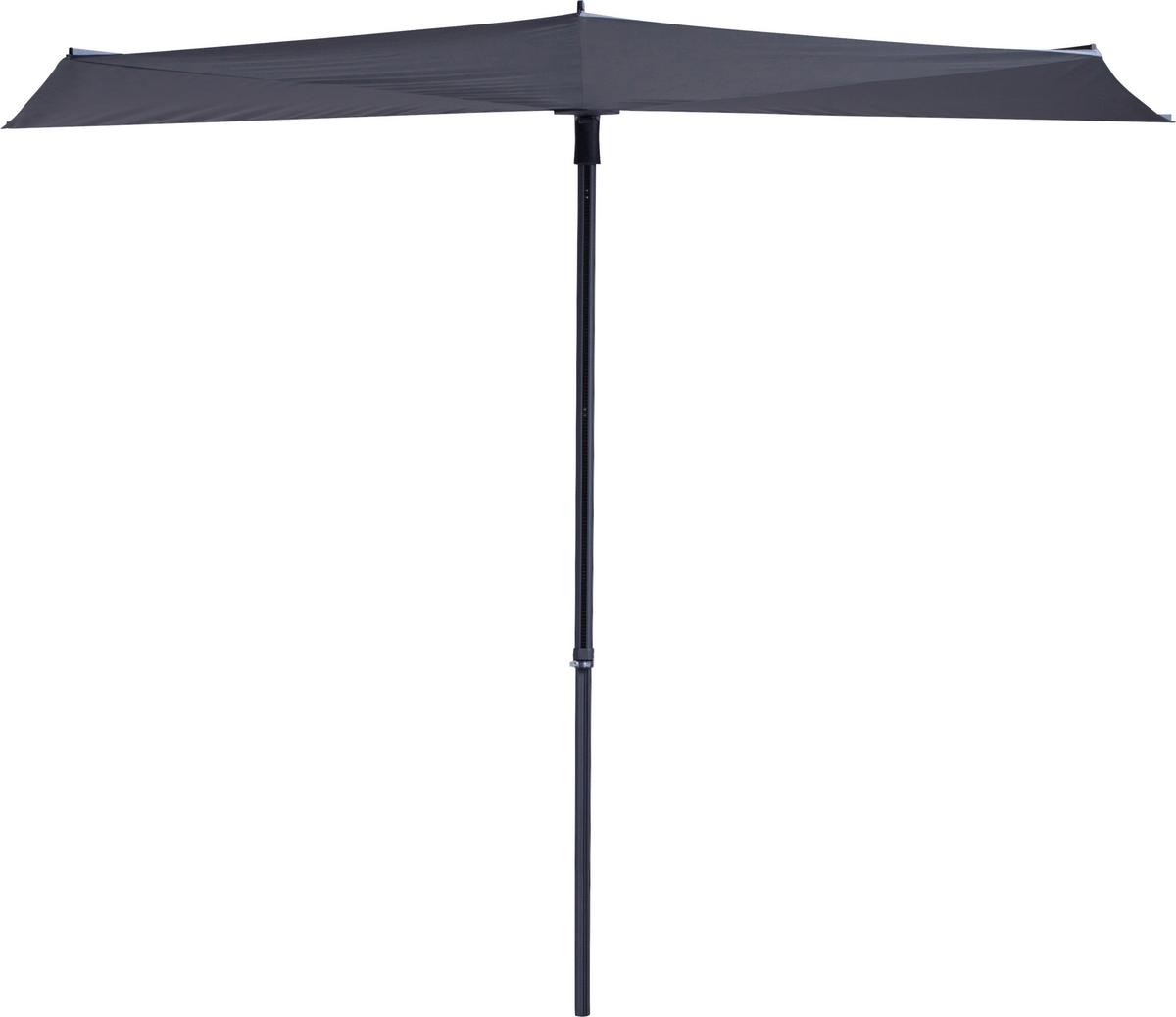 PARASOL PRZECIWSŁONECZNY SUN WAVE - czarny/szary, Basics, metal/tkanina (270/150cm)