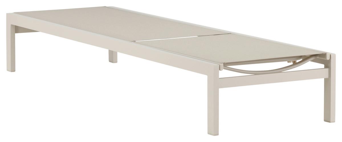 SONNENLIEGE COPACABANA - Beige, KONVENTIONELL, Metall (60/30/195cm) - Gardenson