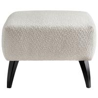 Hocker Colori Weiß Bouclé - Schwarz/Weiß, MODERN, Holz/Textil (66/44/66cm) - MID.YOU