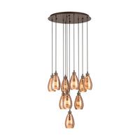 Hängeleuchte 39509 Siracusa - Braun/Kupferfarben, Design, Glas/Metall (61,5/150cm) - Eglo