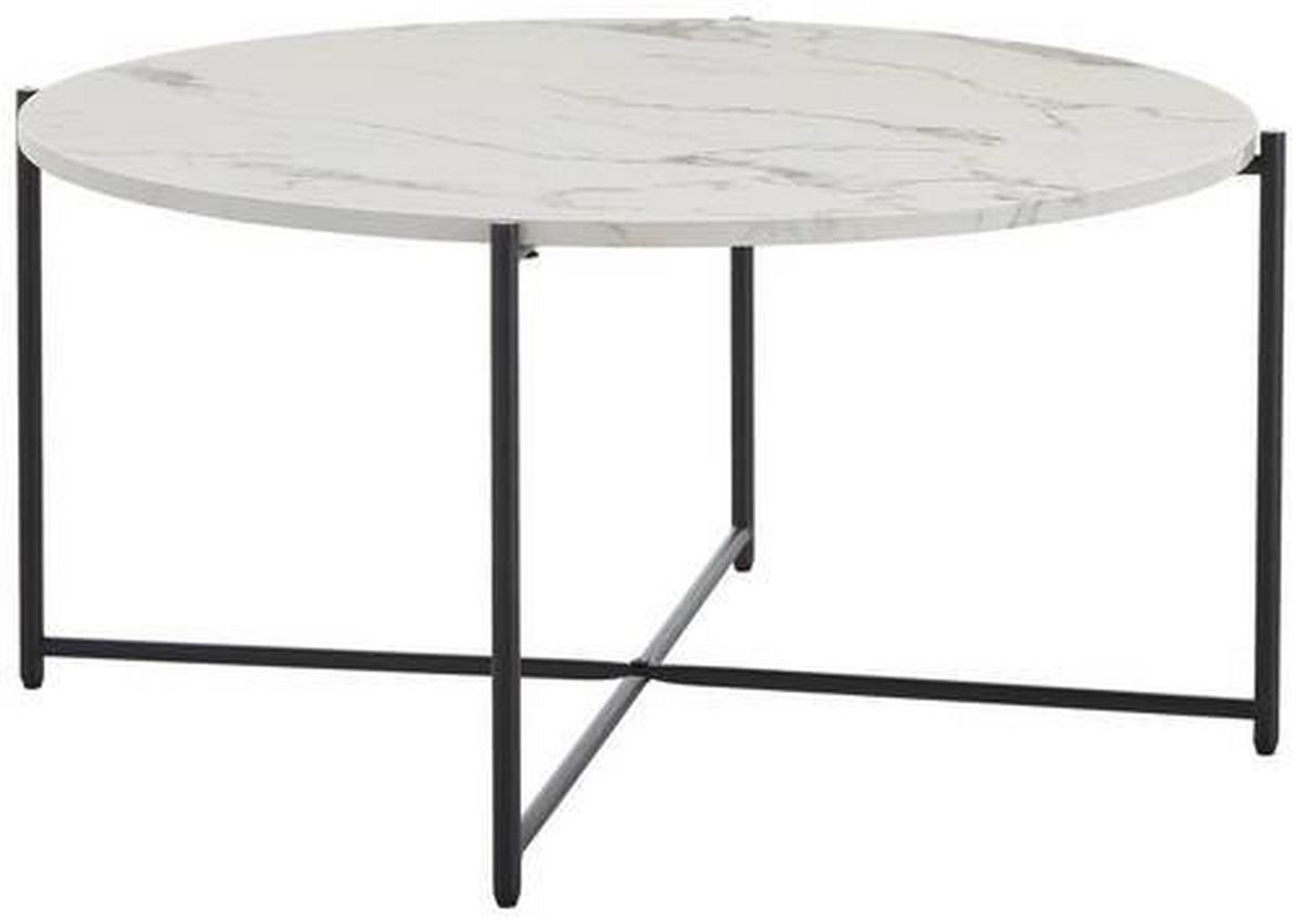 STOLIK KAWOWY KORSIKA - czarny/biały, Konventionell, materiał drewnopochodny/metal (83/83/40cm) - MID.YOU