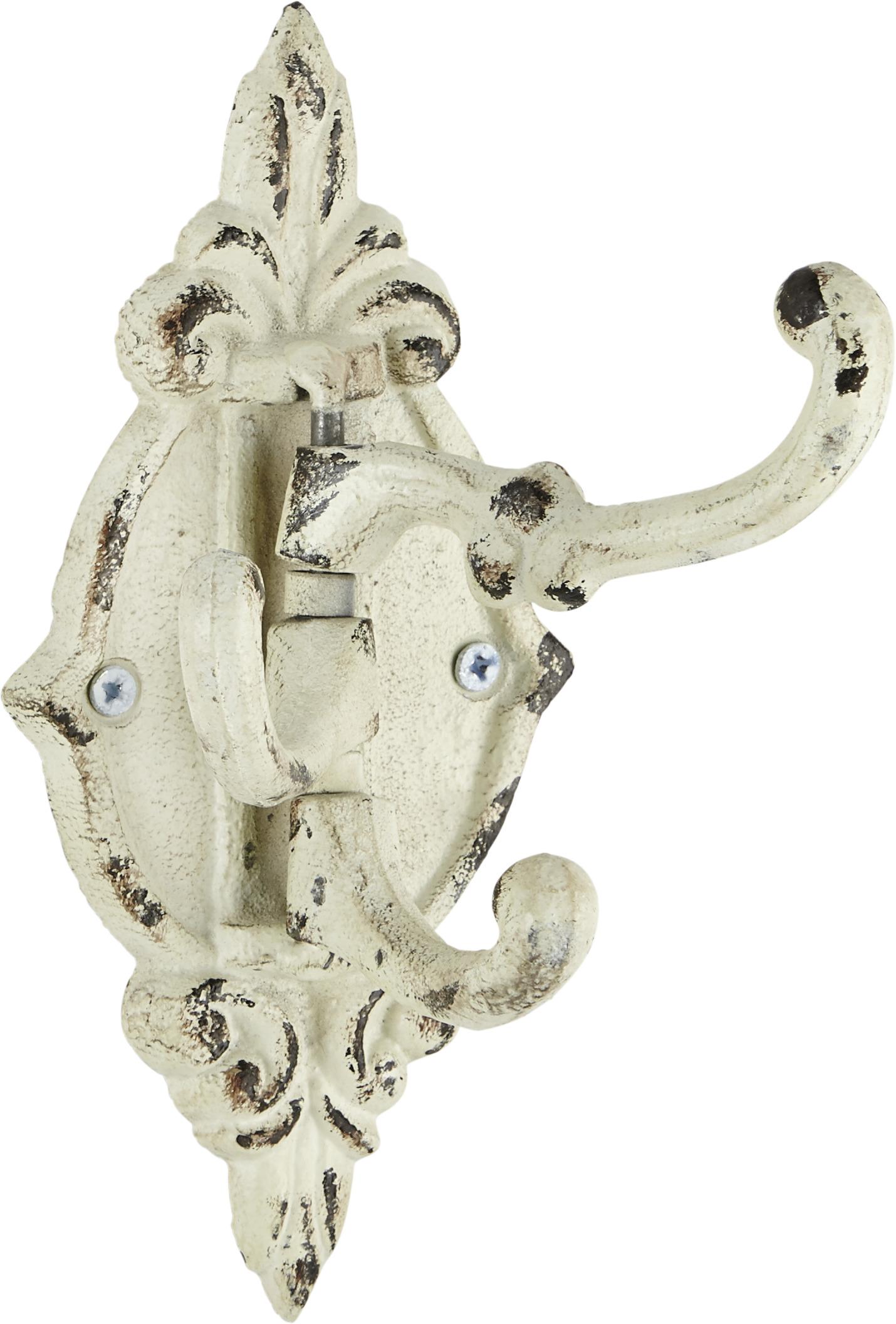 Fali Fogas 3 Akasztóval Sissy - fehér, fém (11/26,3/7cm)