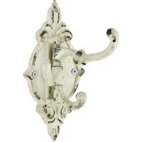 Fali Fogas 3 Akasztóval Sissy - fehér, fém (11/26,3/7cm)