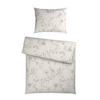 Bettwäsche Nature Romy Grau/Weiß ca. 140x200cm - Weiß/Grau, Textil (140/200cm) - Mömax