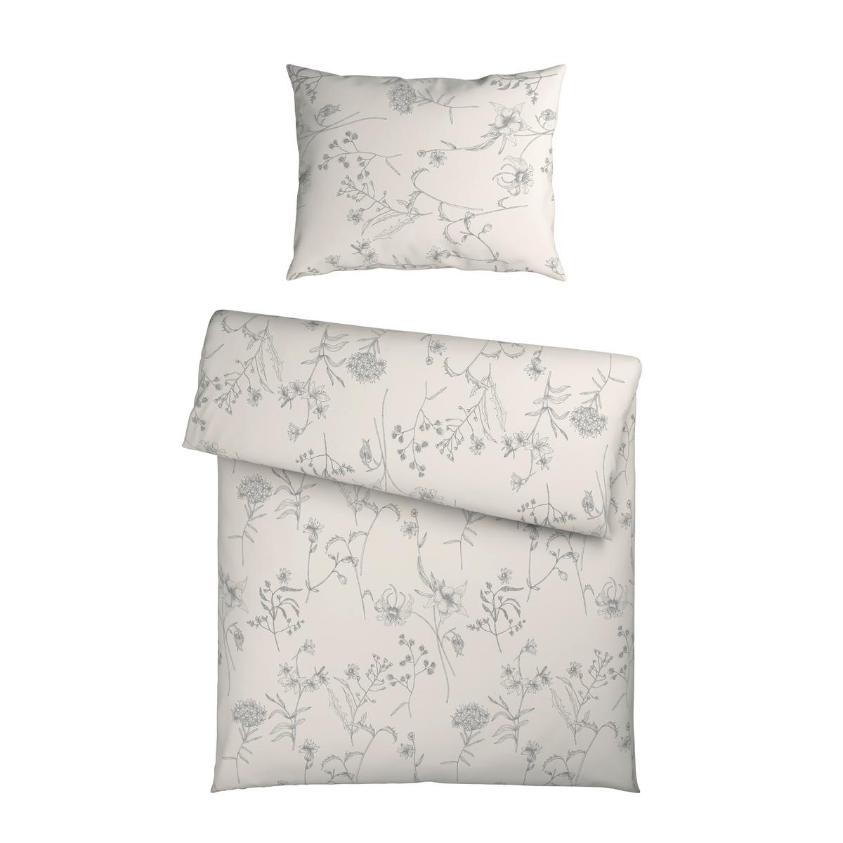 Posteljnina Nature Romy - siva/bela, tekstil (140/200cm) - Mömax