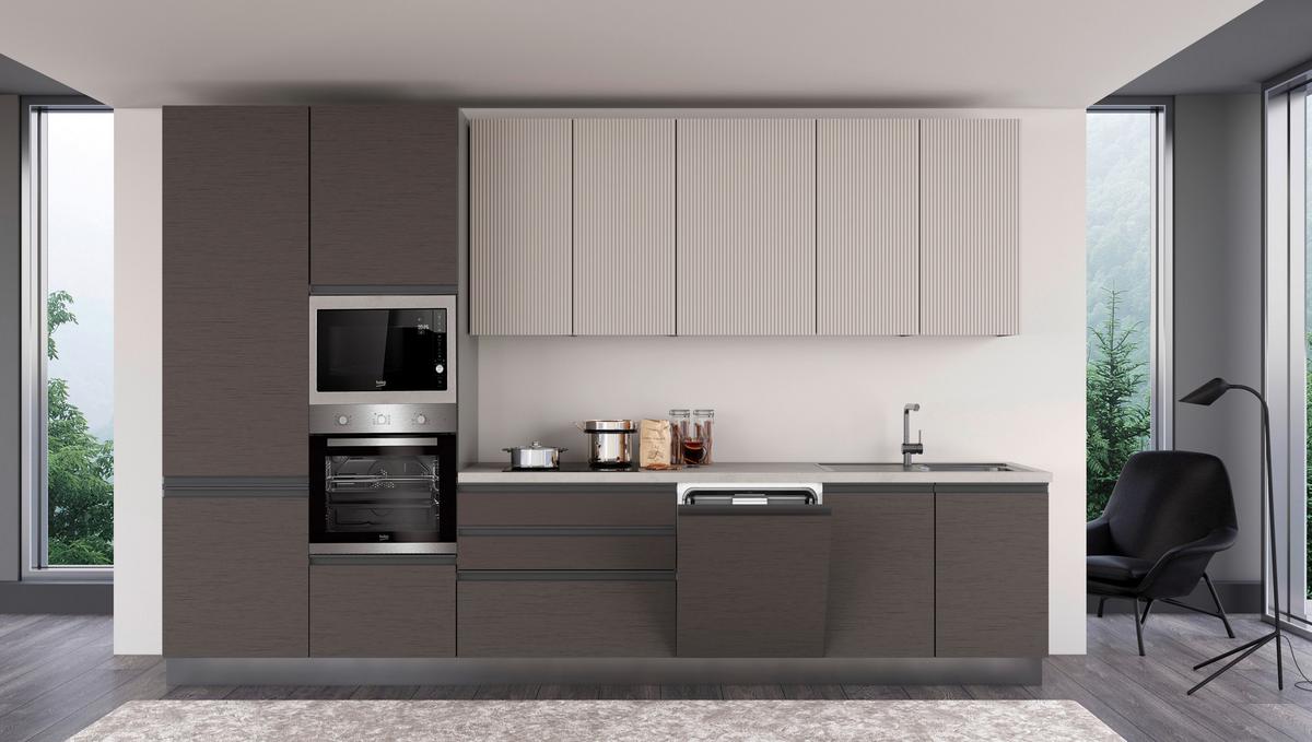 Kuhinjski Blok New Helena 360 Dx - brončane boje/kašmir, Konvencionalno, metal/drvo (360/240/60cm) - Mömax