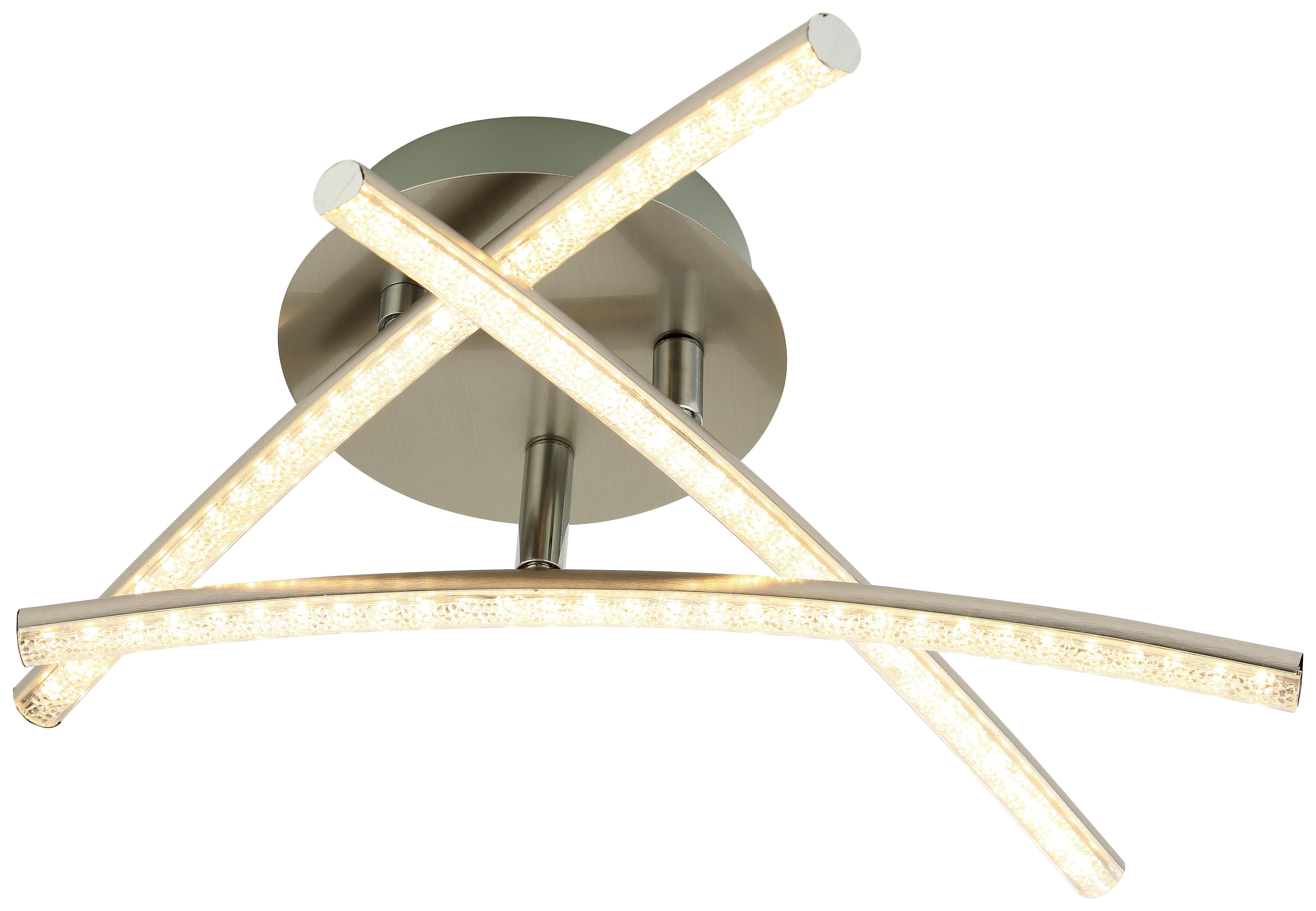 LED-Deckenleuchte Hongkong, max. 15 Watt - Nickelfarben, KONVENTIONELL, Metall (38/10cm) - Modern Living