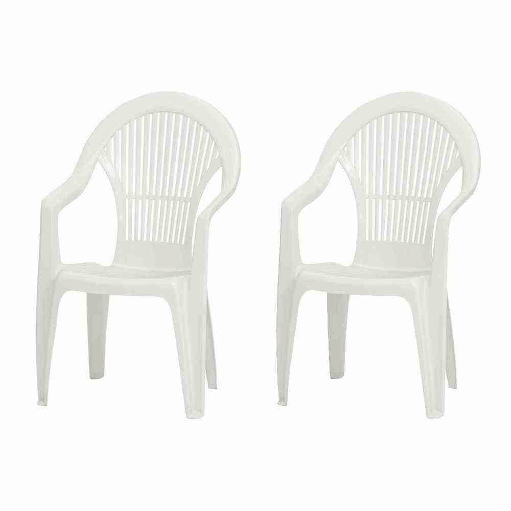 Siena Garden Stapelsessel in Kunststoff Weiß - Weiß, KONVENTIONELL, Kunststoff (54/93/57cm) - Siena Garden