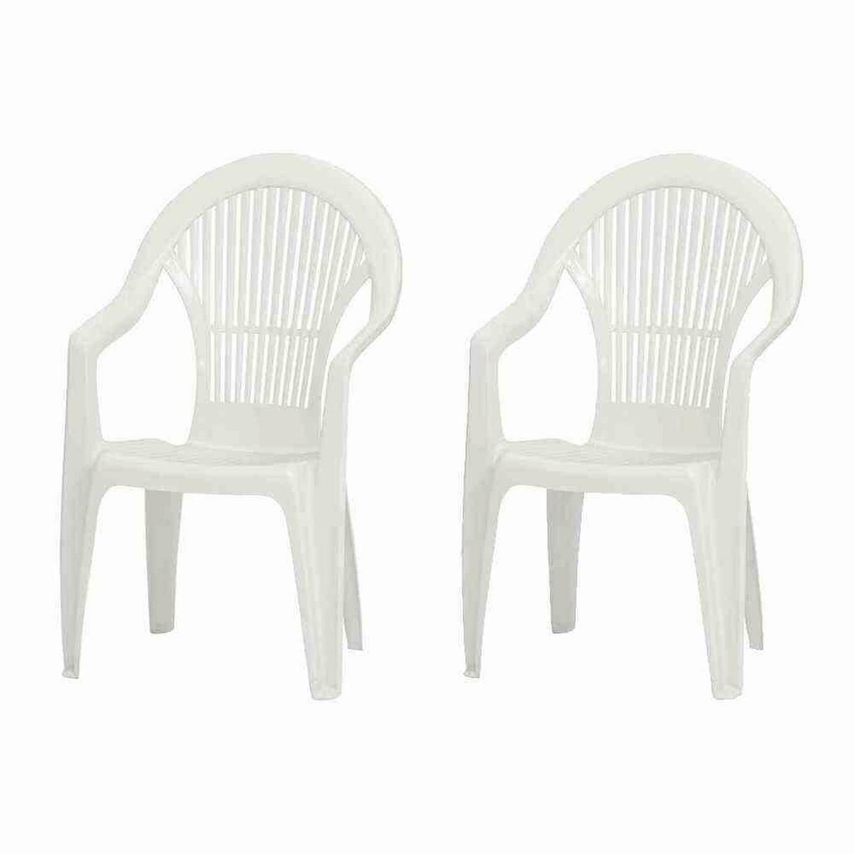 Siena Garden Stapelsessel in Kunststoff Weiß - Weiß, KONVENTIONELL, Kunststoff (54/93/57cm) - Siena Garden