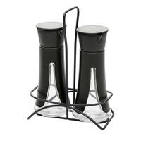 Menage-Set Aurelius in Schwarz - Schwarz, Modern, Glas/Kunststoff (16,5/22,5/8,5cm) - Premium Living