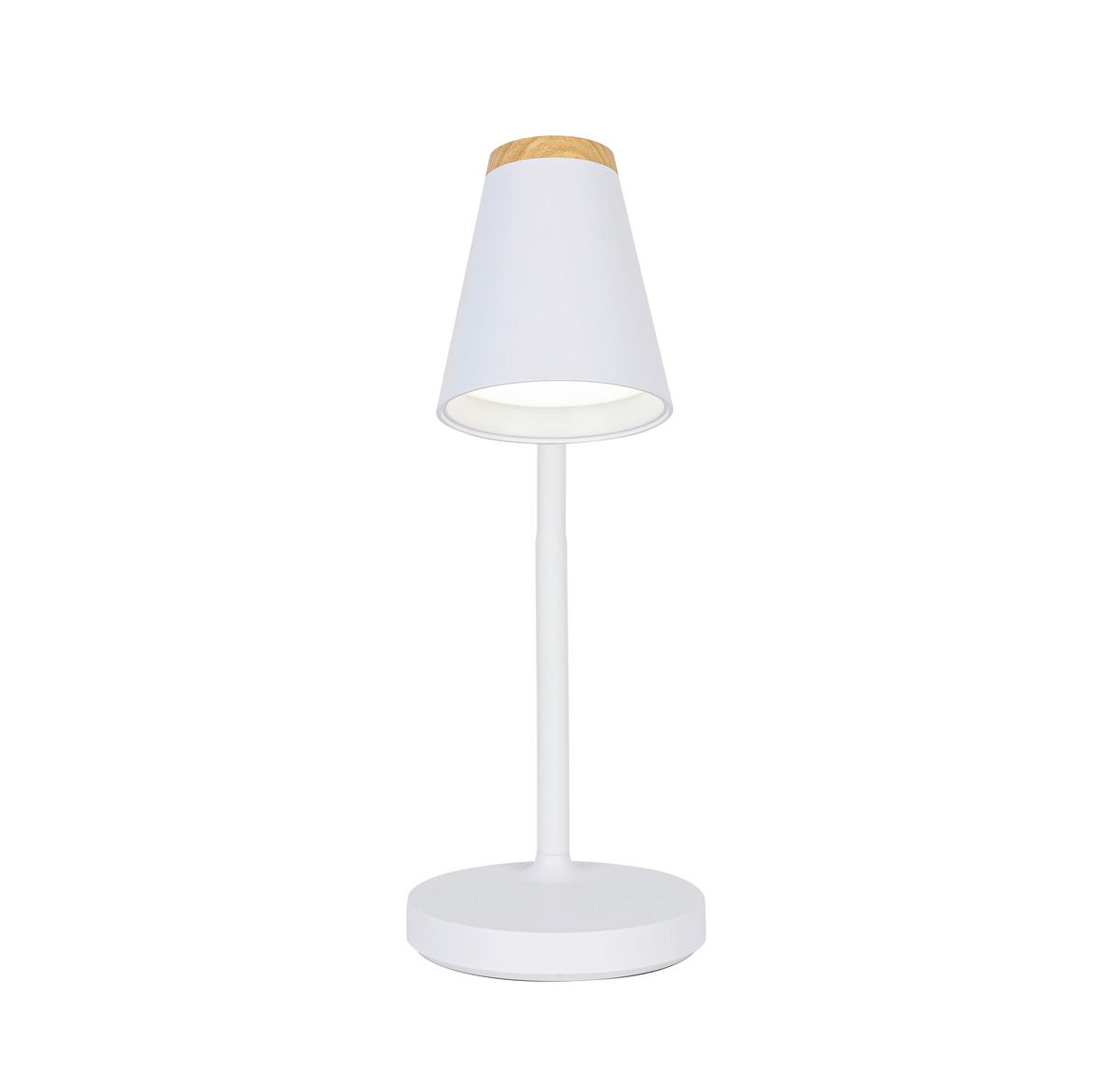 LED-Tischleuchte White Weiß max. 4,5 Watt - Weiß, MODERN, Kunststoff/Metall (13/13/42cm) - Mömax