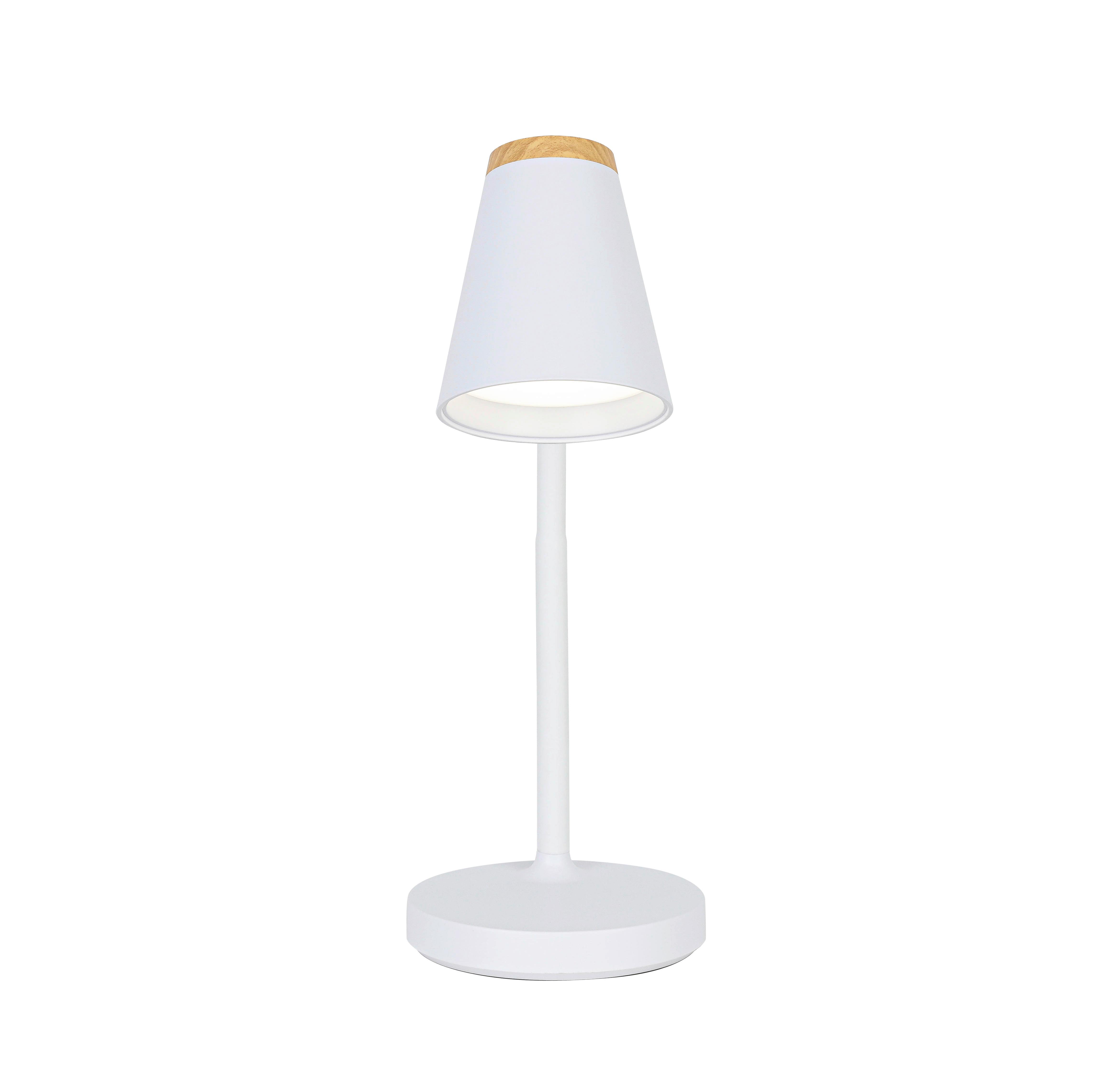 LED-BORDSLAMPA WHITE - vit, Modern, metall/plast (13/13/42cm) - Mömax
