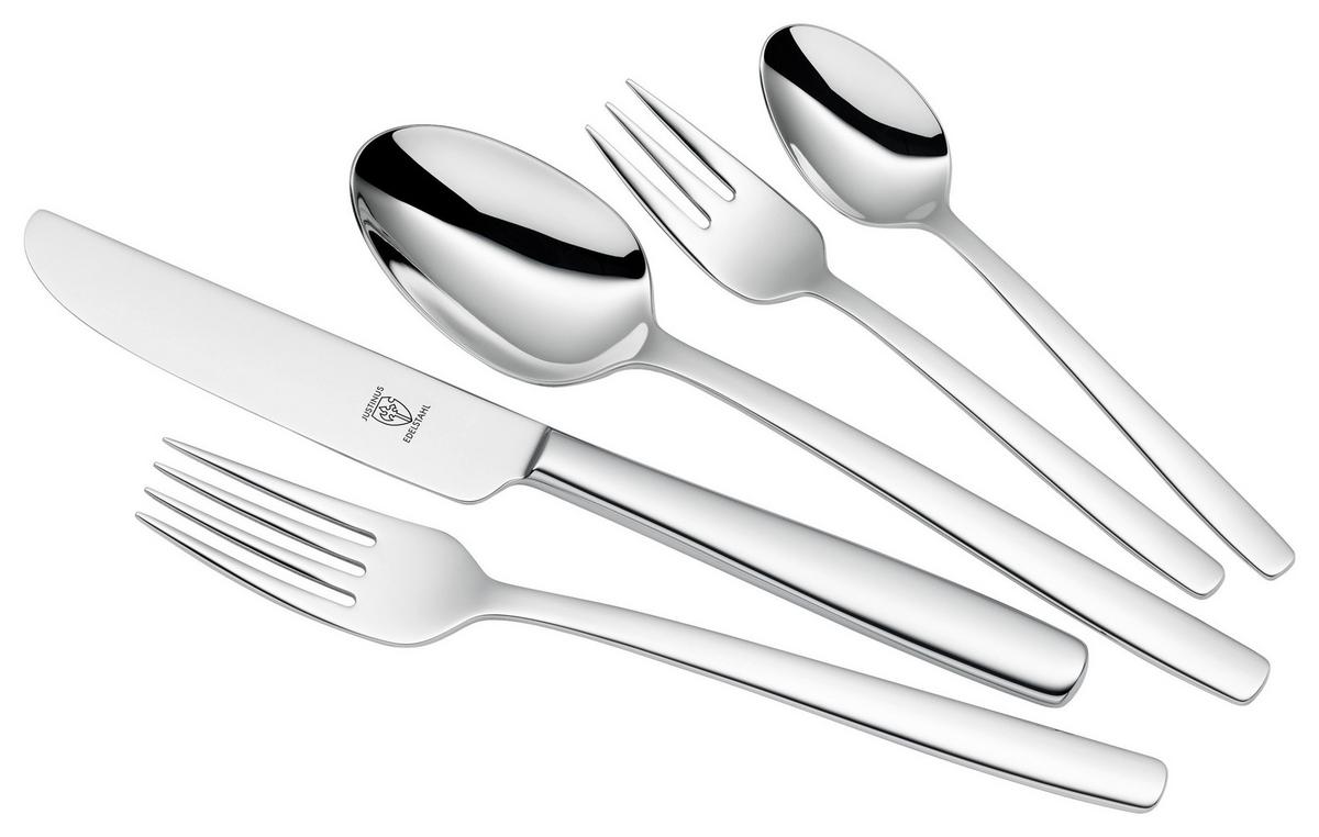 ZESTAW SZTUĆCÓW 630-460 - kolor stalowy, Basics, metal (43/25/5cm) - Justinus