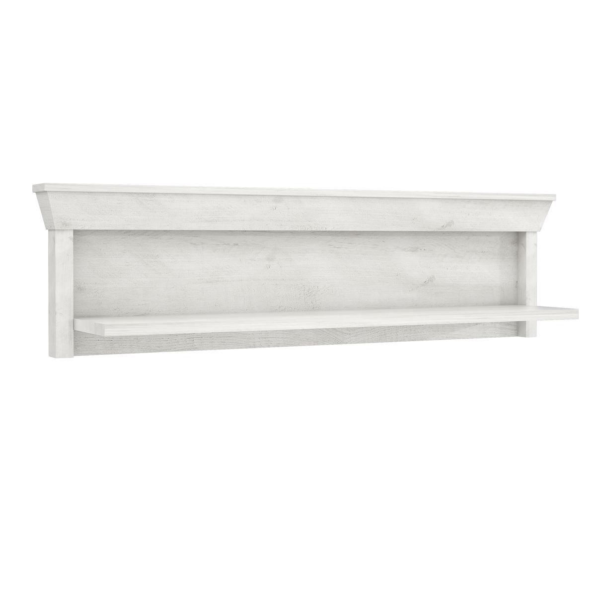 Etajeră de perete KASHMIR - alb, Konventionell, material pe bază de lemn (122,8/33,8/24,5cm) - Premium Living