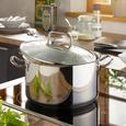 Kochtopf Rösle Ø 24 cm - Klar/Silberfarben, KONVENTIONELL, Glas/Metall (24/13cm) - Rösle