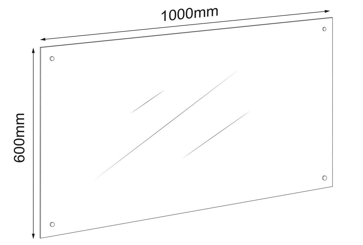 Küchenrückwand Esilo - Klar, Trend, Glas (100/60cm) - MID.YOU
