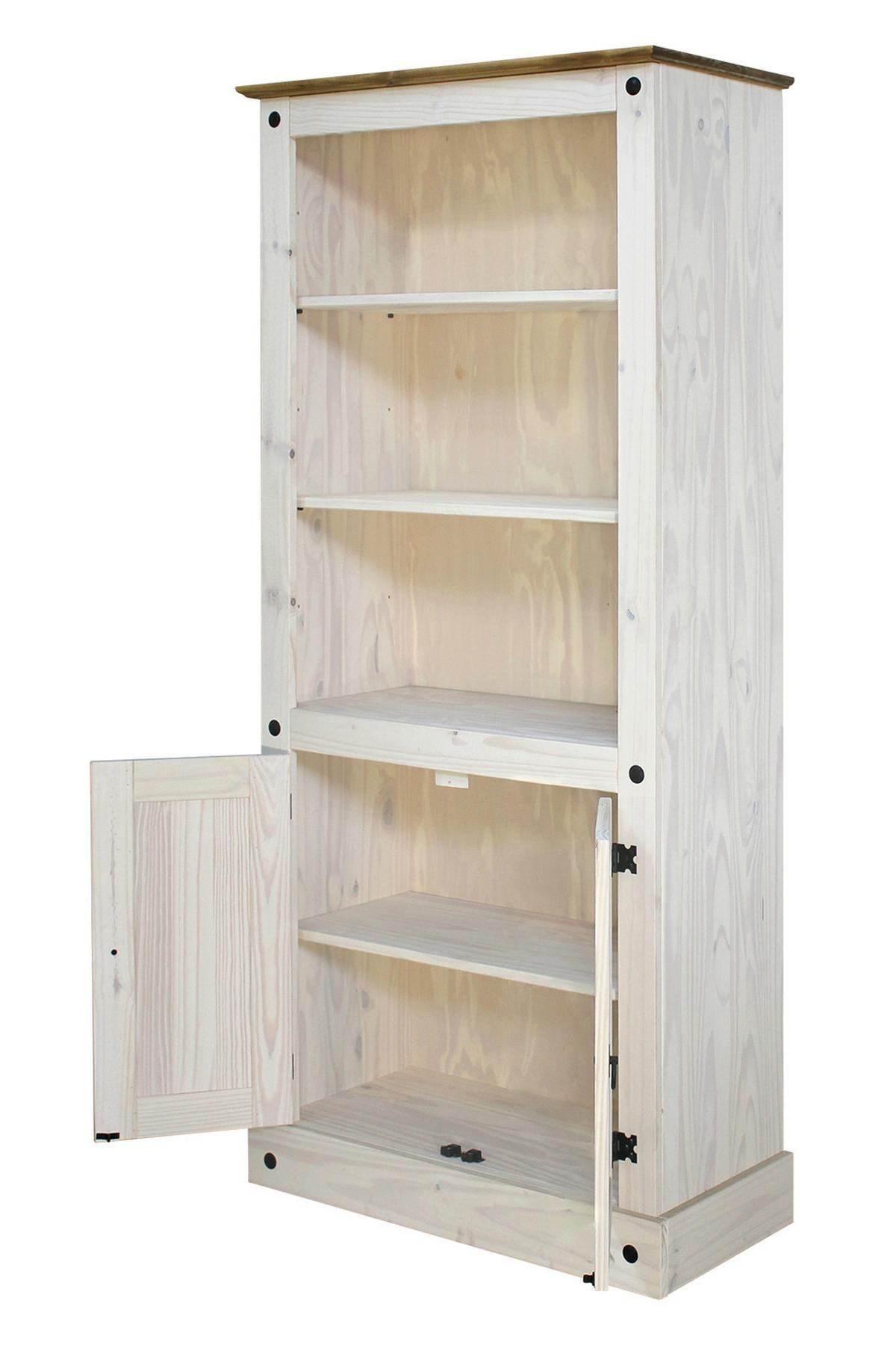 Aktenregal Weiß - Schwarz/Weiß, Natur, Holz/Metall (81/177/38cm) - Livetastic