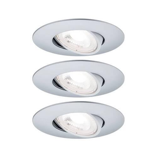 Deckenleuchte EBL Set max. 6 Watt, 3-teilig - Chromfarben, Basics, Kunststoff (8,2cm) - Paulmann
