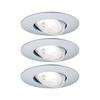 Deckenleuchte EBL Set max. 6 Watt, 3-teilig - Chromfarben, Basics, Kunststoff (8,2cm) - Paulmann