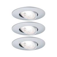 Deckenleuchte EBL Set max. 6 Watt, 3-teilig - Chromfarben, Basics, Kunststoff (8,2cm) - Paulmann